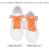 imageAllegra K 2 Pairs Flat Snow Yarn Shoelaces 25cm4cm Wide Transparent Shoe Laces for SneakersOrange