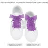 imageAllegra K 2 Pairs Flat Snow Yarn Shoelaces 25cm4cm Wide Transparent Shoe Laces for SneakersPurple