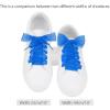 imageAllegra K 2 Pairs Flat Snow Yarn Shoelaces 25cm4cm Wide Transparent Shoe Laces for SneakersRoyal Blue