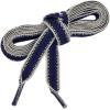 imageAllegra K Flat Shoelaces Canvas Color Contrast Trim Stripe Shoe Strings for Sneakers Athletic 2 PairsBlue White