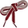 imageAllegra K Flat Shoelaces Canvas Color Contrast Trim Stripe Shoe Strings for Sneakers Athletic 2 PairsRed White