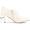 imageAllegra K Flower Stiletto Heels Pointy Toe Ankle Booties for WomenCream