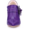 imageAllegra K Flower Stiletto Heels Pointy Toe Ankle Booties for WomenPurple