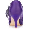 imageAllegra K Flower Stiletto Heels Pointy Toe Ankle Booties for WomenPurple