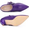 imageAllegra K Flower Stiletto Heels Pointy Toe Ankle Booties for WomenPurple