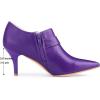 imageAllegra K Flower Stiletto Heels Pointy Toe Ankle Booties for WomenPurple