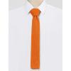 imageAllegra K Mens SelfTied Solid Color Skinny Flat Tips Designed Knit TiesOrange