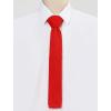 imageAllegra K Mens SelfTied Solid Color Skinny Flat Tips Designed Knit TiesRed