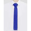 imageAllegra K Mens SelfTied Solid Color Skinny Flat Tips Designed Knit TiesRoyal Blue