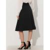 imageAllegra K Midi Skirt for Women Side Zipper High Waist Elegant Flared Flowy A Line Work SkirtsBlack
