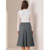 imageAllegra K Midi Skirt for Women Side Zipper High Waist Elegant Flared Flowy A Line Work SkirtsDark Grey