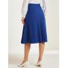imageAllegra K Midi Skirt for Women Side Zipper High Waist Elegant Flared Flowy A Line Work SkirtsRoyal Blue