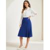 imageAllegra K Midi Skirt for Women Side Zipper High Waist Elegant Flared Flowy A Line Work SkirtsRoyal Blue