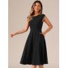 imageAllegra K Wear to Work Office Dress for Womens 2025 Cap Sleeve with Pockets ALine DressBlack
