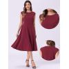 imageAllegra K Wear to Work Office Dress for Womens 2025 Cap Sleeve with Pockets ALine DressBurgundy