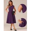imageAllegra K Wear to Work Office Dress for Womens 2025 Cap Sleeve with Pockets ALine DressDeep Purple