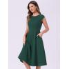 imageAllegra K Wear to Work Office Dress for Womens 2025 Cap Sleeve with Pockets ALine DressGray Green
