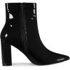 imageAllegra K Womens Chunky Heel Pointed Toe Zipper Ankle BootsBlack