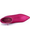 imageAllegra K Womens Chunky Heel Pointed Toe Zipper Ankle BootsHot Pink