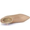 imageAllegra K Womens Chunky Heel Pointed Toe Zipper Ankle BootsNude
