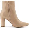 imageAllegra K Womens Chunky Heel Pointed Toe Zipper Ankle BootsNude