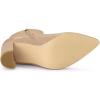 imageAllegra K Womens Chunky Heel Pointed Toe Zipper Ankle BootsNude
