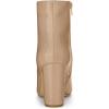 imageAllegra K Womens Chunky Heel Pointed Toe Zipper Ankle BootsNude