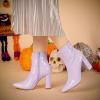 imageAllegra K Womens Chunky Heel Pointed Toe Zipper Ankle BootsPurple