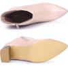 imageAllegra K Womens Chunky Heels Pointed Toe Ankle BootsBling Pink