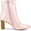 imageAllegra K Womens Chunky Heels Pointed Toe Ankle BootsBling Pink