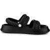 imageAllegra K Womens Cloud Slides Sandals Pillow TwoWay Wear Shower Slingback Flat SandalsBlack