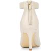 imageAllegra K Womens Cutout Back Zip Stiletto Heel Ankle BootsBeige