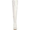 imageAllegra K Womens Glitter Pointed Toe Stiletto Heel Over the Knee Thigh High BootWhite
