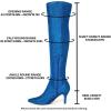 imageAllegra K Womens Glitter Pointed Toe Stiletto Heels Over the Knee High BootsRoyal Blue