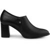 imageAllegra K Womens Heel Boots Pointed Toe Chunky Heels Ankle BootiesBlack