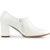 imageAllegra K Womens Heel Boots Pointed Toe Chunky Heels Ankle BootiesWhite