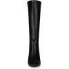 imageAllegra K Womens High Heels Pointed Toe Stiletto Heel Knee High BootsBlack