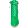 imageAllegra K Womens Lace Up Boots Pointed Toe Stiletto Heel Ankle BootsGrass Green