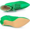 imageAllegra K Womens Lace Up Boots Pointed Toe Stiletto Heel Ankle BootsGrass Green