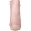imageAllegra K Womens Low Platform Side Zip Buckle Chunky High Heel Ankle BootiesDust Pink
