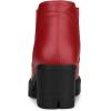 imageAllegra K Womens Lug Sole Chunky Heel Chelsea Ankle BootsRed