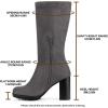 imageAllegra K Womens Mid Calf Block Heel BootsGrey