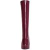 imageAllegra K Womens Patent Leather Platform Gogo Boots Chunky Heel Knee High BootsBurgundy