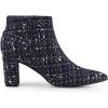 imageAllegra K Womens Plaid Pointed Toe Chunky Heels Ankle BootsBlue