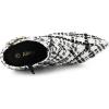 imageAllegra K Womens Plaid Pointed Toe Chunky Heels Ankle BootsWhite Black