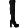 imageAllegra K Womens Platform Block Heel Over Knee High BootsBlack