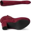 imageAllegra K Womens Platform Block Heel Over Knee High BootsBurgundy