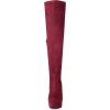imageAllegra K Womens Platform Block Heel Over Knee High BootsBurgundy