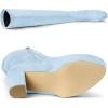 imageAllegra K Womens Platform Block Heel Over Knee High BootsSky Blue