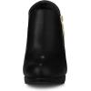 imageAllegra K Womens Platform Round Toe Chunky Heelss Ankle BootiesBlack